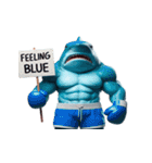 怒り爆発のボクサーサメ,（個別スタンプ：26）