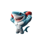 怒り爆発のボクサーサメ,（個別スタンプ：28）