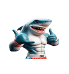 怒り爆発のボクサーサメ,（個別スタンプ：30）