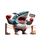 怒り爆発のボクサーサメ,（個別スタンプ：31）