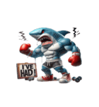 ボクサーサメの爆笑チャレンジ,（個別スタンプ：6）