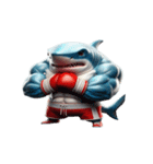 ボクサーサメの爆笑チャレンジ,（個別スタンプ：7）