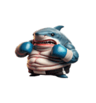 ボクサーサメの爆笑チャレンジ,（個別スタンプ：14）