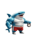 ボクサーサメの爆笑チャレンジ,（個別スタンプ：17）