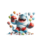 ボクサーサメの爆笑チャレンジ,（個別スタンプ：20）