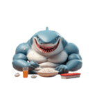 ボクサーサメの爆笑チャレンジ,（個別スタンプ：25）