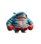 ボクシングサメの咆哮スタンプ,（個別スタンプ：3）