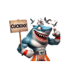 ボクシングサメの咆哮スタンプ,（個別スタンプ：5）
