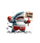 ボクシングサメの咆哮スタンプ,（個別スタンプ：6）