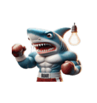 ボクシングサメの咆哮スタンプ,（個別スタンプ：7）