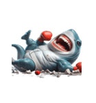 ボクシングサメの咆哮スタンプ,（個別スタンプ：8）