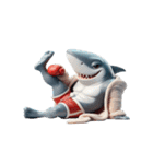 ボクシングサメの咆哮スタンプ,（個別スタンプ：17）