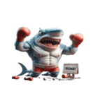 ボクシングサメの咆哮スタンプ,（個別スタンプ：18）