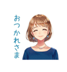 大人のお姉さん★体調不良の欠席連絡（個別スタンプ：3）