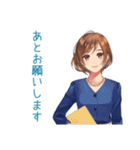 大人のお姉さん★体調不良の欠席連絡（個別スタンプ：14）