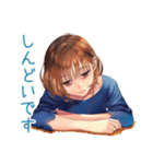 大人のお姉さん★体調不良の欠席連絡（個別スタンプ：33）