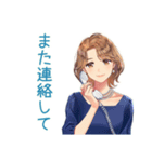 大人のお姉さん★体調不良の欠席連絡（個別スタンプ：40）