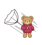 推し色テディベアの秋【ピンク】（個別スタンプ：28）