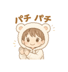 可愛いしろくまパーカー男子日常スタンプ（個別スタンプ：24）