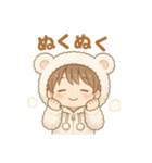 可愛いしろくまパーカー男子日常スタンプ（個別スタンプ：30）