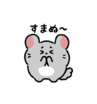 ゆるふわチンチラ（文字付き）（個別スタンプ：10）