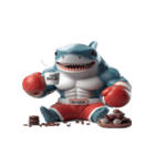 ボクシングサメの超強力な登場,（個別スタンプ：4）