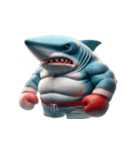 ボクシングサメの超強力な登場,（個別スタンプ：7）