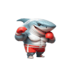 ボクシングサメの超強力な登場,（個別スタンプ：9）