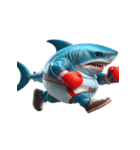 ボクシングサメの超強力な登場,（個別スタンプ：14）