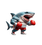 ボクシングサメの超強力な登場,（個別スタンプ：16）