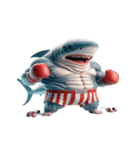 ボクシングサメの超強力な登場,（個別スタンプ：17）