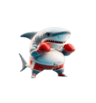 ボクシングサメの超強力な登場,（個別スタンプ：19）