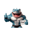 ボクシングサメの超強力な登場,（個別スタンプ：20）