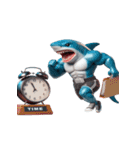 ボクシングサメの超強力な登場,（個別スタンプ：21）