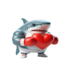 ボクシングサメの超強力な登場,（個別スタンプ：22）