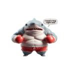 ボクシングサメの超強力な登場,（個別スタンプ：23）