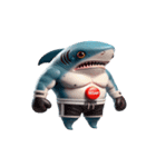 ボクシングサメの超強力な登場,（個別スタンプ：24）