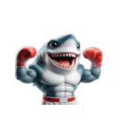 ボクシングサメの超強力な登場,（個別スタンプ：26）