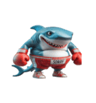 ボクシングサメの超強力な登場,（個別スタンプ：28）