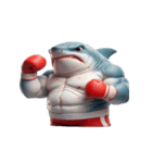 ボクシングサメの超強力な登場,（個別スタンプ：31）