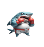 ボクシングサメの超強力な登場,（個別スタンプ：32）