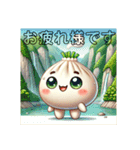 肉まんの妖精ぷくぷく。にくまにあ日常挨拶（個別スタンプ：3）