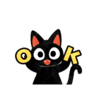 動く❣ずっと使える 黒猫スタンプ（個別スタンプ：1）