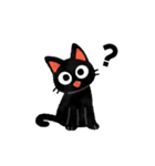 動く❣ずっと使える 黒猫スタンプ（個別スタンプ：9）
