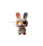 不気味だけど可愛いひび割れウサギ（個別スタンプ：11）