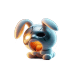 不気味だけど可愛いひび割れウサギ（個別スタンプ：12）