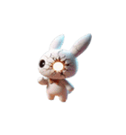 不気味だけど可愛いひび割れウサギ（個別スタンプ：19）