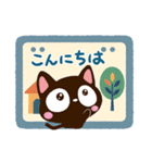 小さい黒猫★北欧風（個別スタンプ：3）