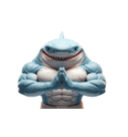 サメボクサーかわいい大暴れ絵文字ステッカ（個別スタンプ：3）