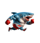 サメボクサーかわいい大暴れ絵文字ステッカ（個別スタンプ：13）